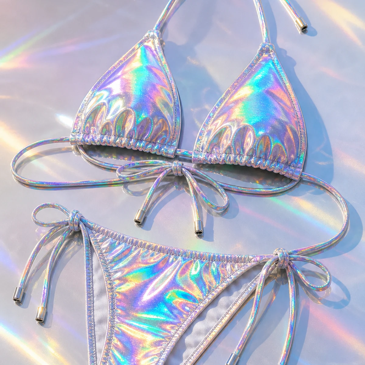 Holographic Micro 2PC Bikini Set